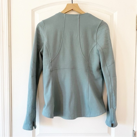ATHLETA Moto Full Zip Sweatshirt Fleece Lined Athletic - Picture 12 of 15